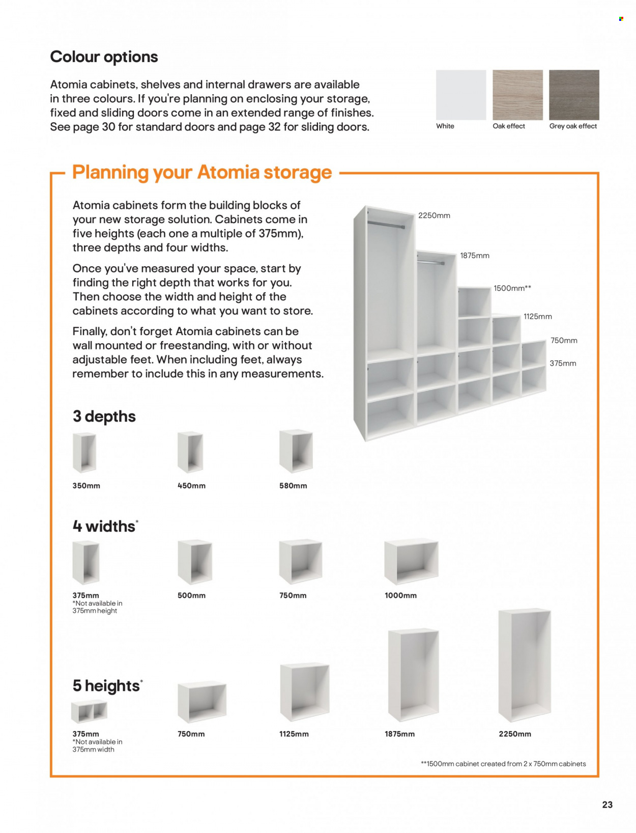 thumbnail - B&Q offer  - Sales products - cabinet, sliding door. Page 23.