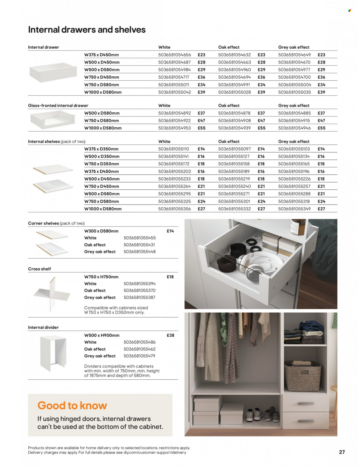 thumbnail - B&Q offer  - Sales products - cabinet, shelves. Page 27.