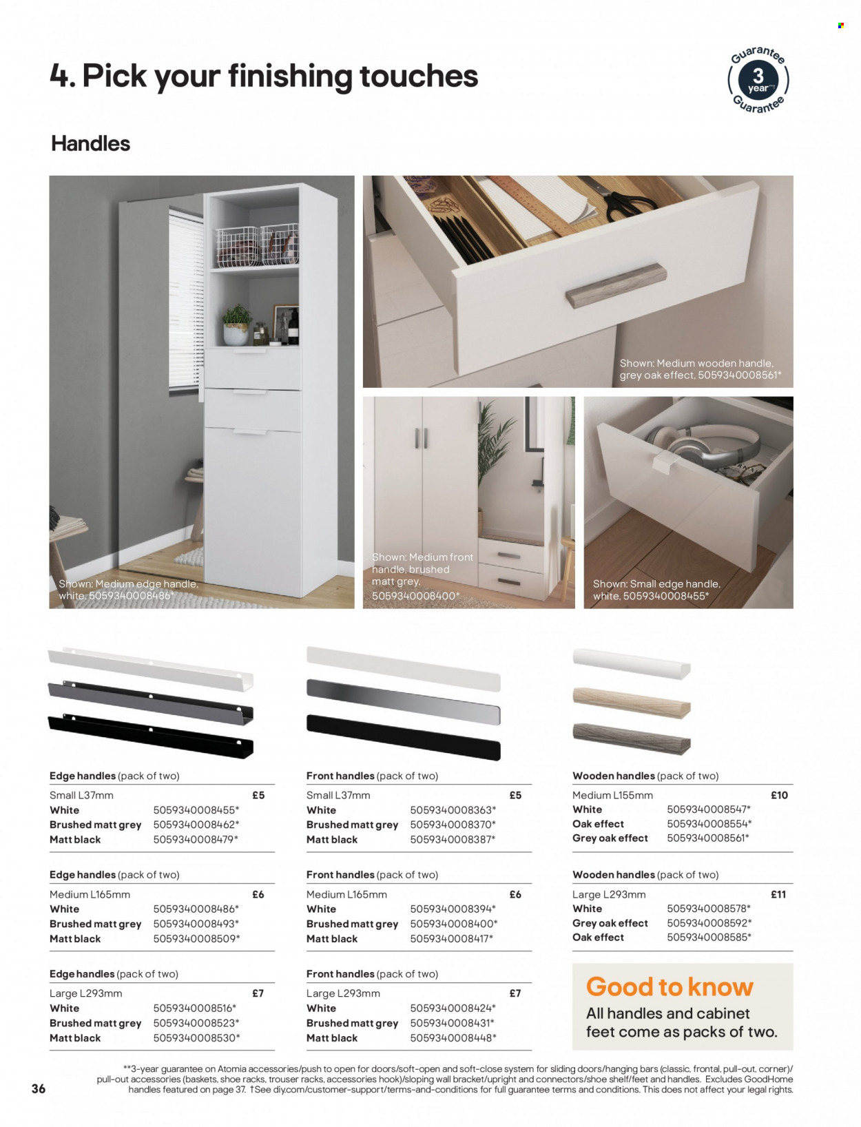 thumbnail - B&Q offer  - Sales products - cabinet, shelves, sliding door. Page 36.