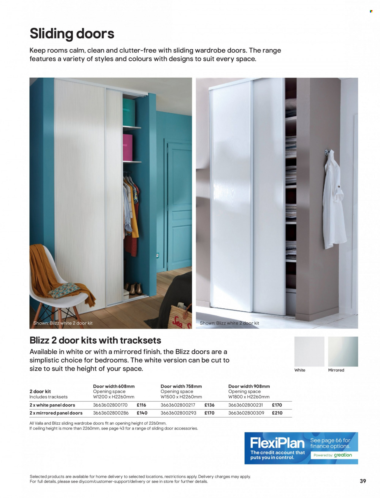 thumbnail - B&Q offer  - Sales products - wardrobe, sliding door. Page 39.