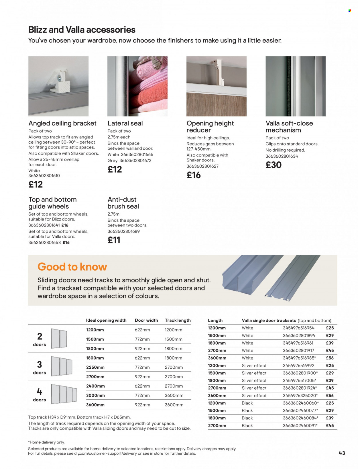 thumbnail - B&Q offer  - Sales products - wardrobe, sliding door. Page 43.