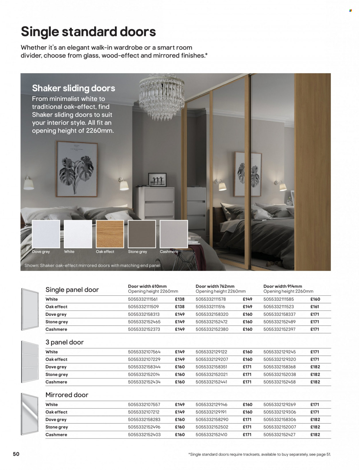 thumbnail - B&Q offer  - Sales products - accesory shelf, wardrobe, sliding door. Page 50.