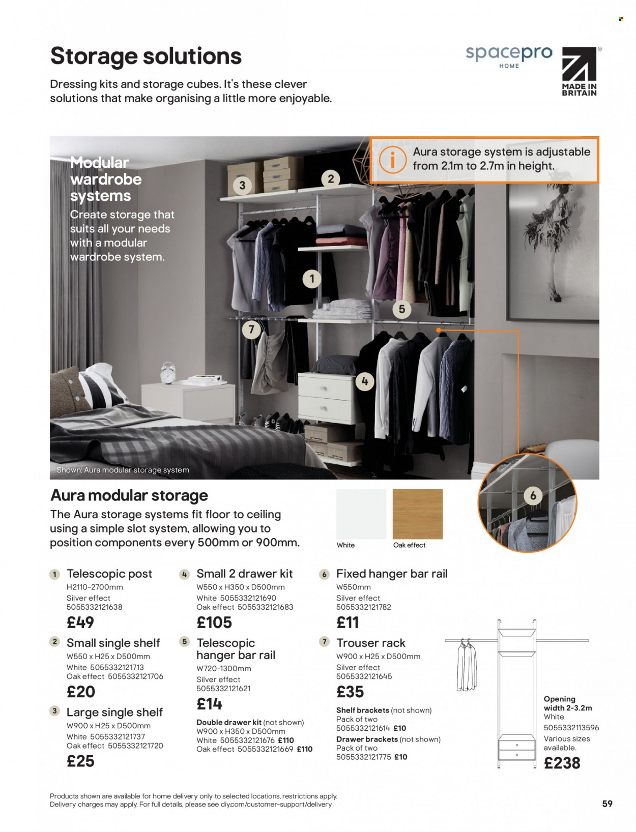 thumbnail - B&Q offer  - Sales products - shelves, wardrobe. Page 59.
