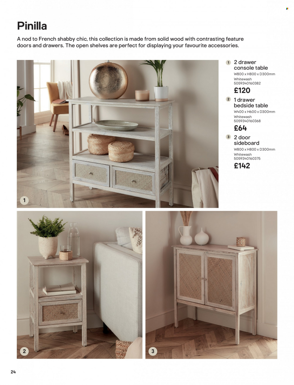 thumbnail - B&Q offer  - Sales products - sideboard, bedside table. Page 24.