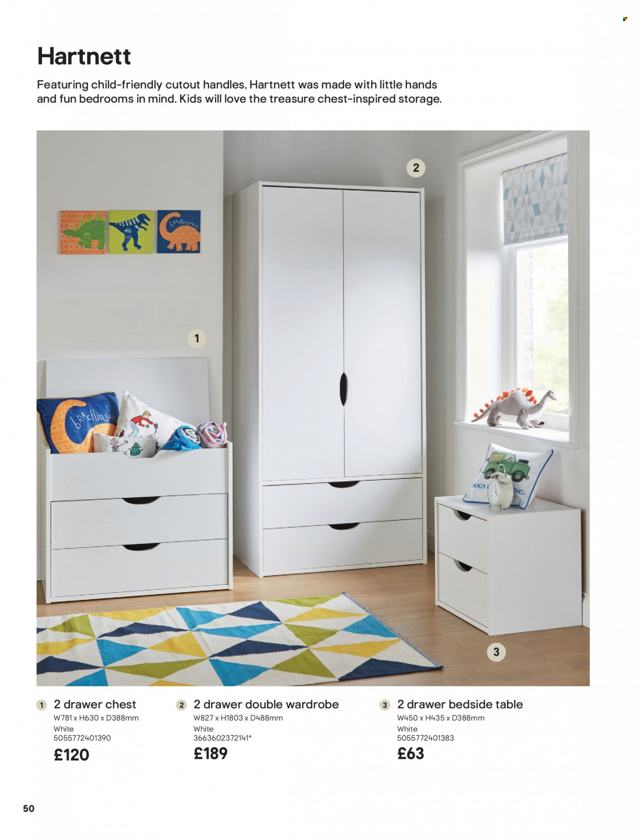 thumbnail - B&Q offer  - Sales products - chest of drawers, wardrobe, bedside table. Page 50.