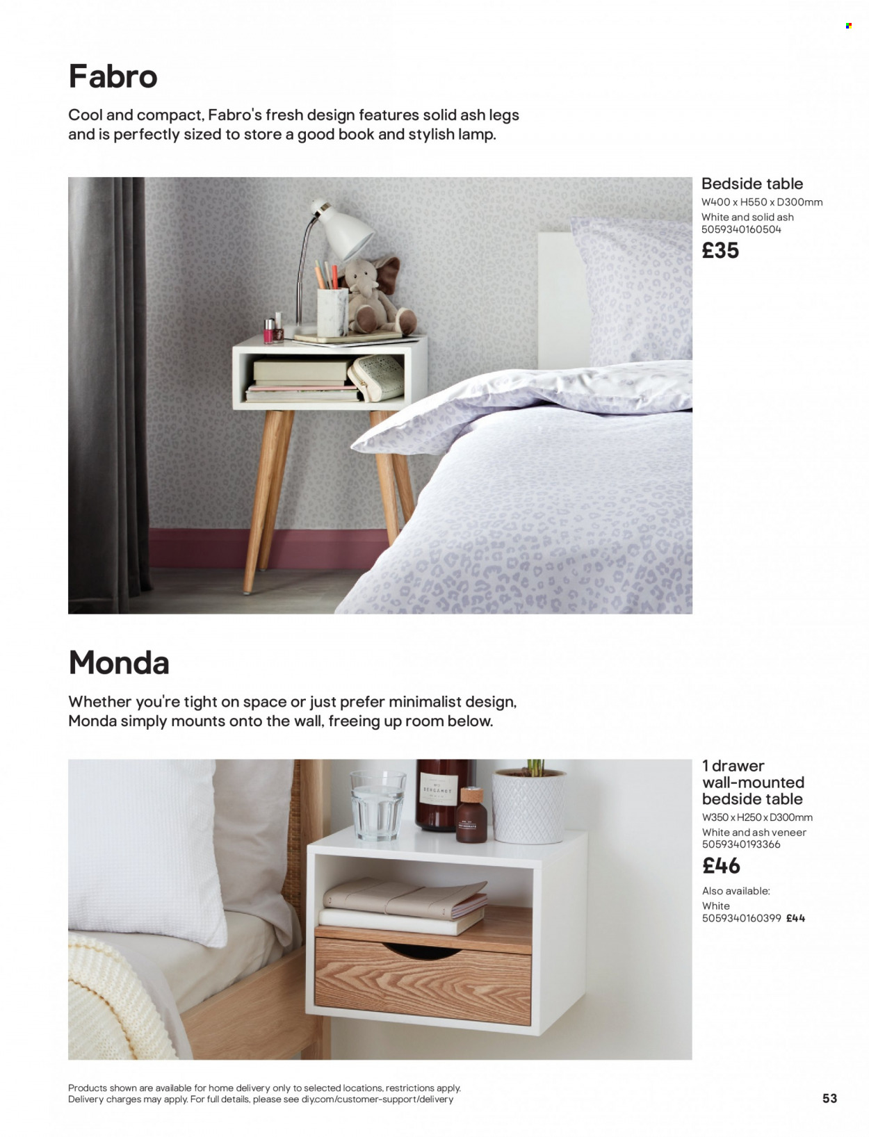 thumbnail - B&Q offer  - Sales products - bedside table. Page 53.