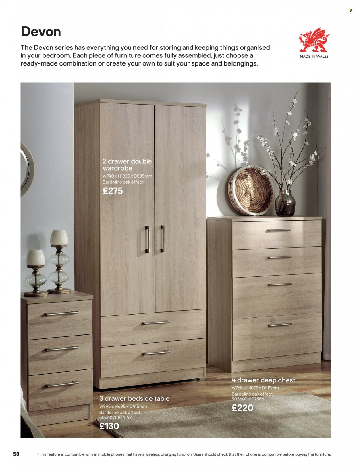 thumbnail - B&Q offer  - Sales products - wardrobe, bedside table. Page 58.
