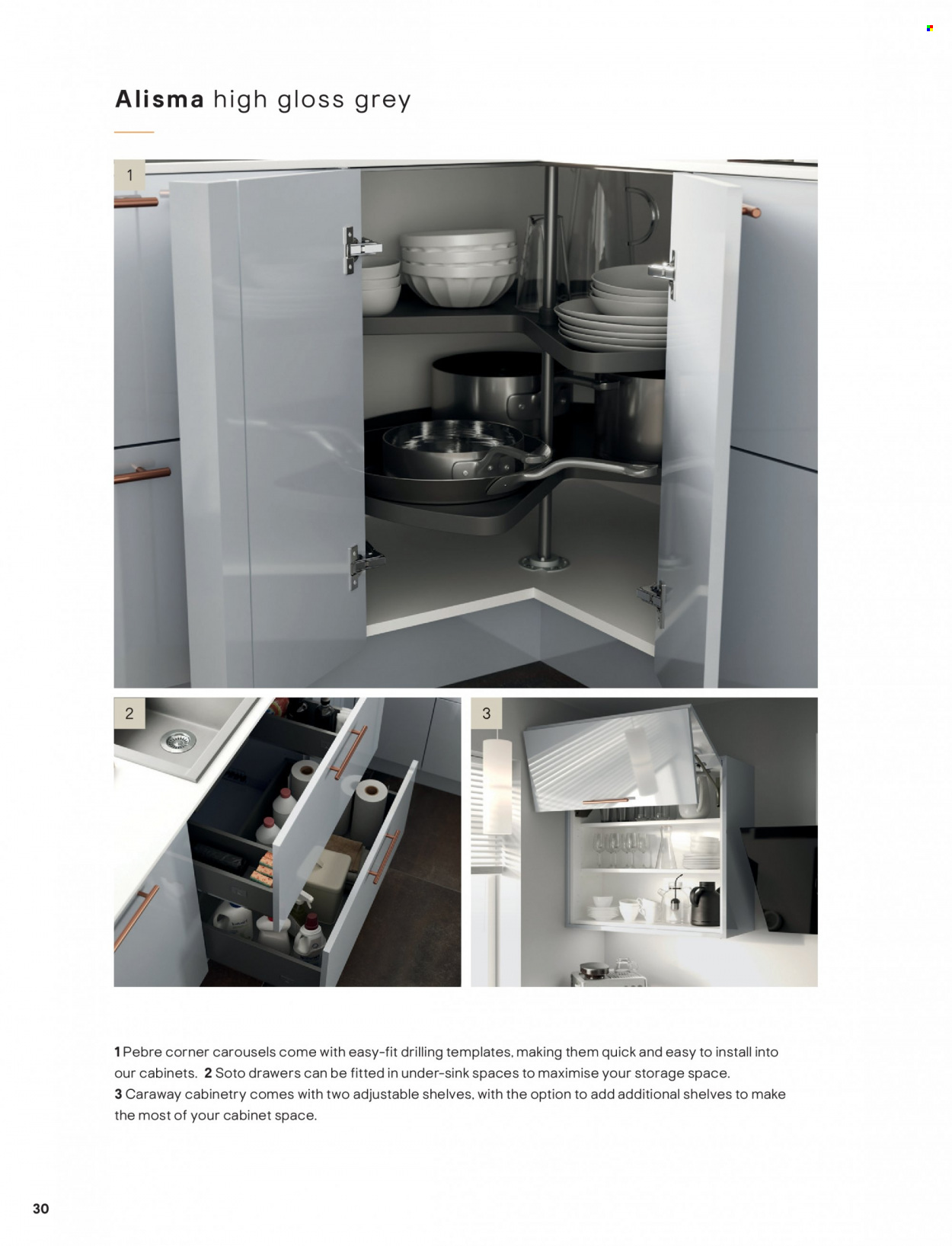 thumbnail - B&Q offer  - Sales products - sink, cabinet, shelves. Page 30.