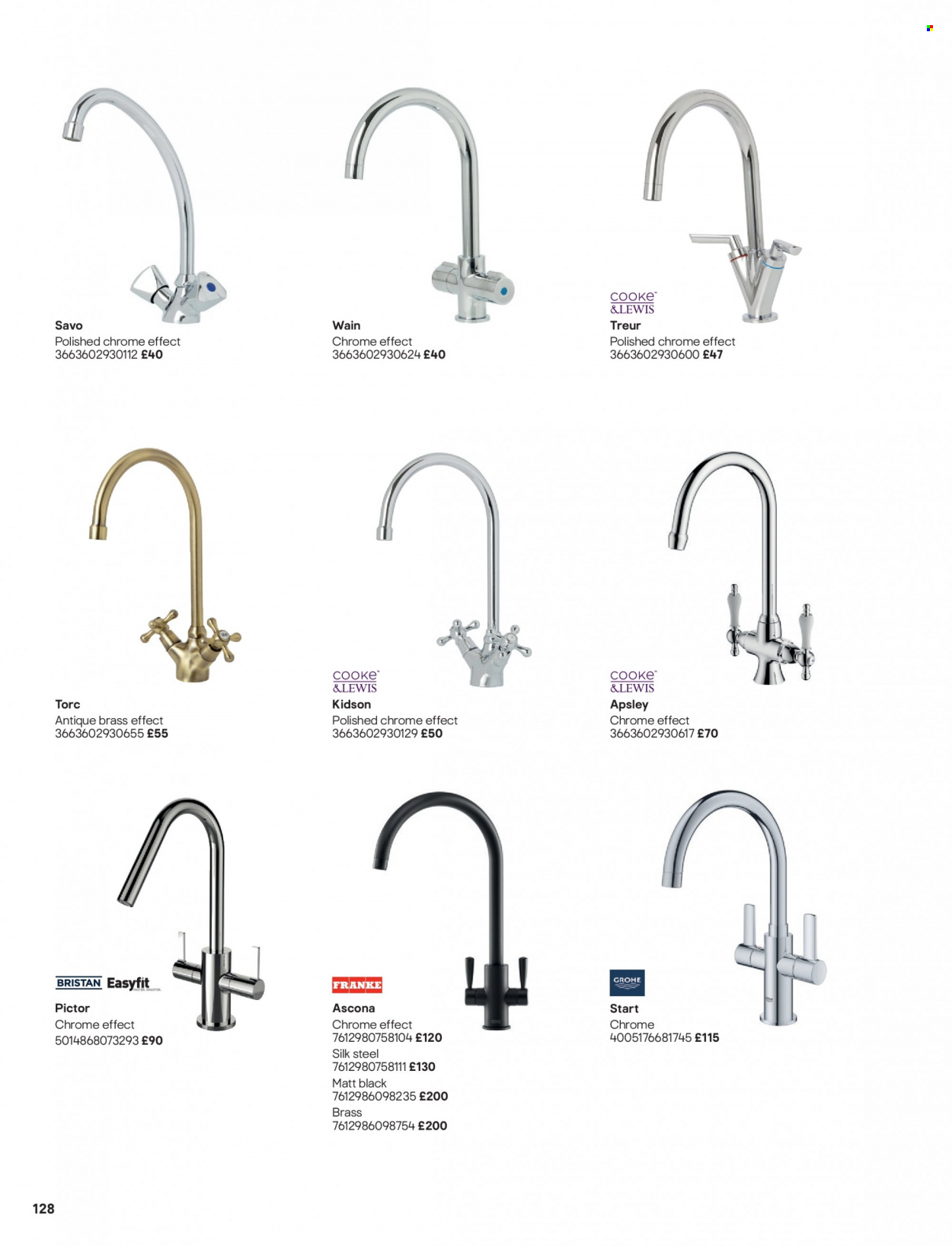 thumbnail - B&Q offer  - Sales products - Grohe. Page 128.