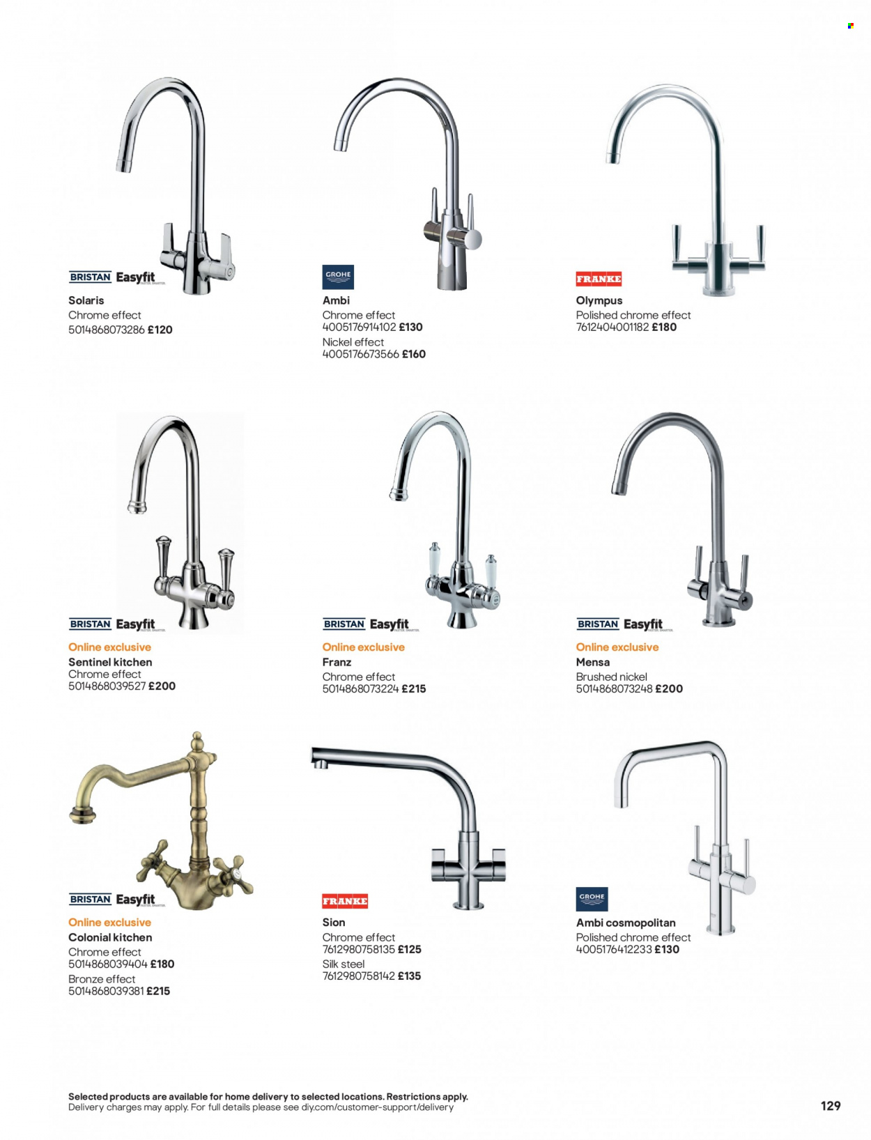 thumbnail - B&Q offer  - Sales products - Grohe. Page 129.
