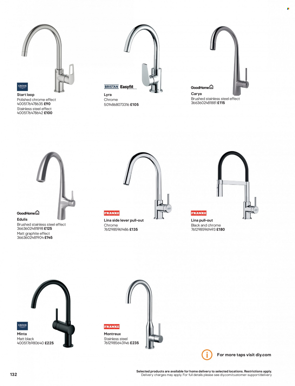 thumbnail - B&Q offer  - Sales products - Grohe. Page 132.