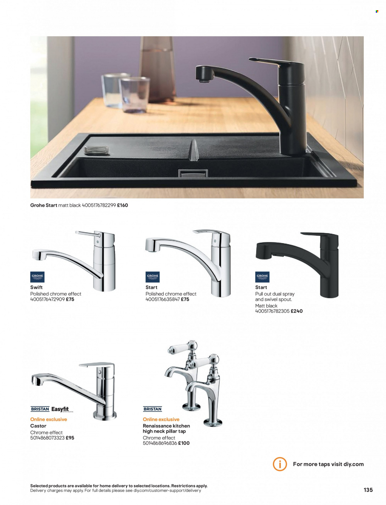 thumbnail - B&Q offer  - Sales products - Grohe. Page 135.