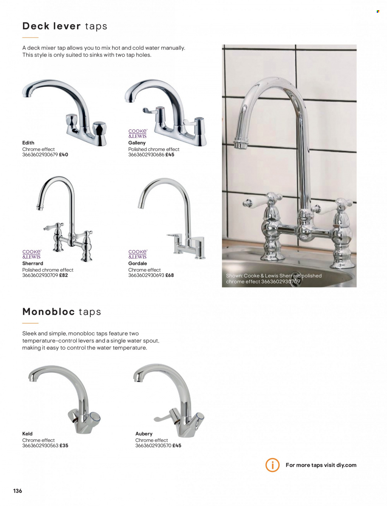 thumbnail - B&Q offer  - Sales products - mixer tap. Page 136.