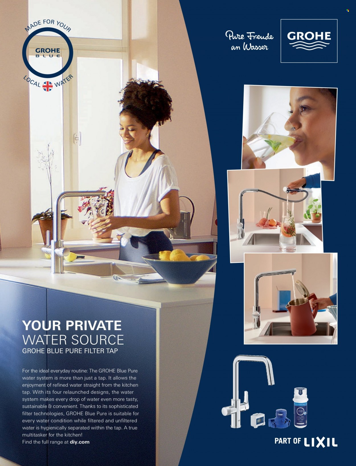 thumbnail - B&Q offer  - Sales products - Grohe, kitchen tap. Page 141.