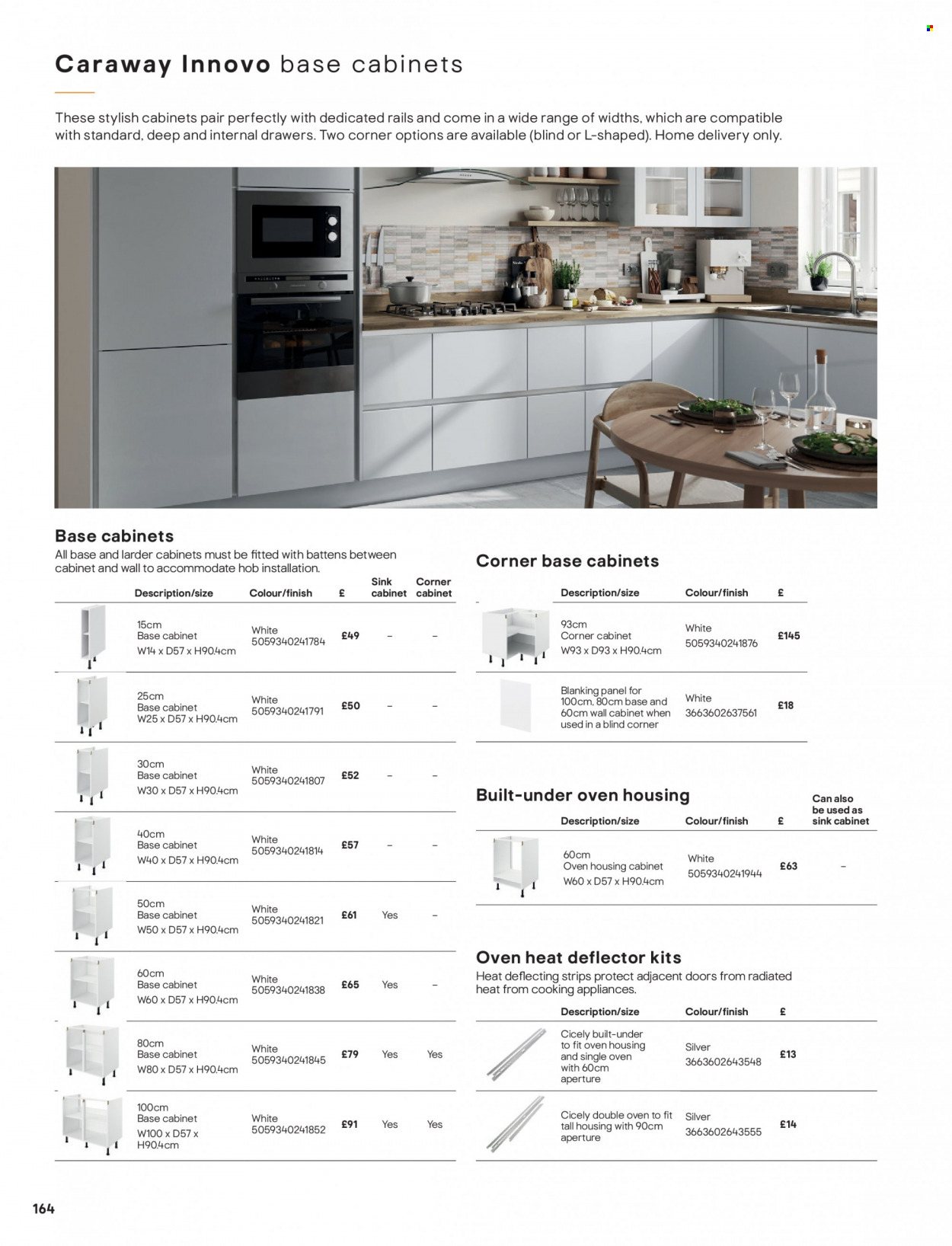 thumbnail - B&Q offer  - Sales products - sink, cabinet, corner cabinet, sink cabinet, wall cabinet. Page 164.