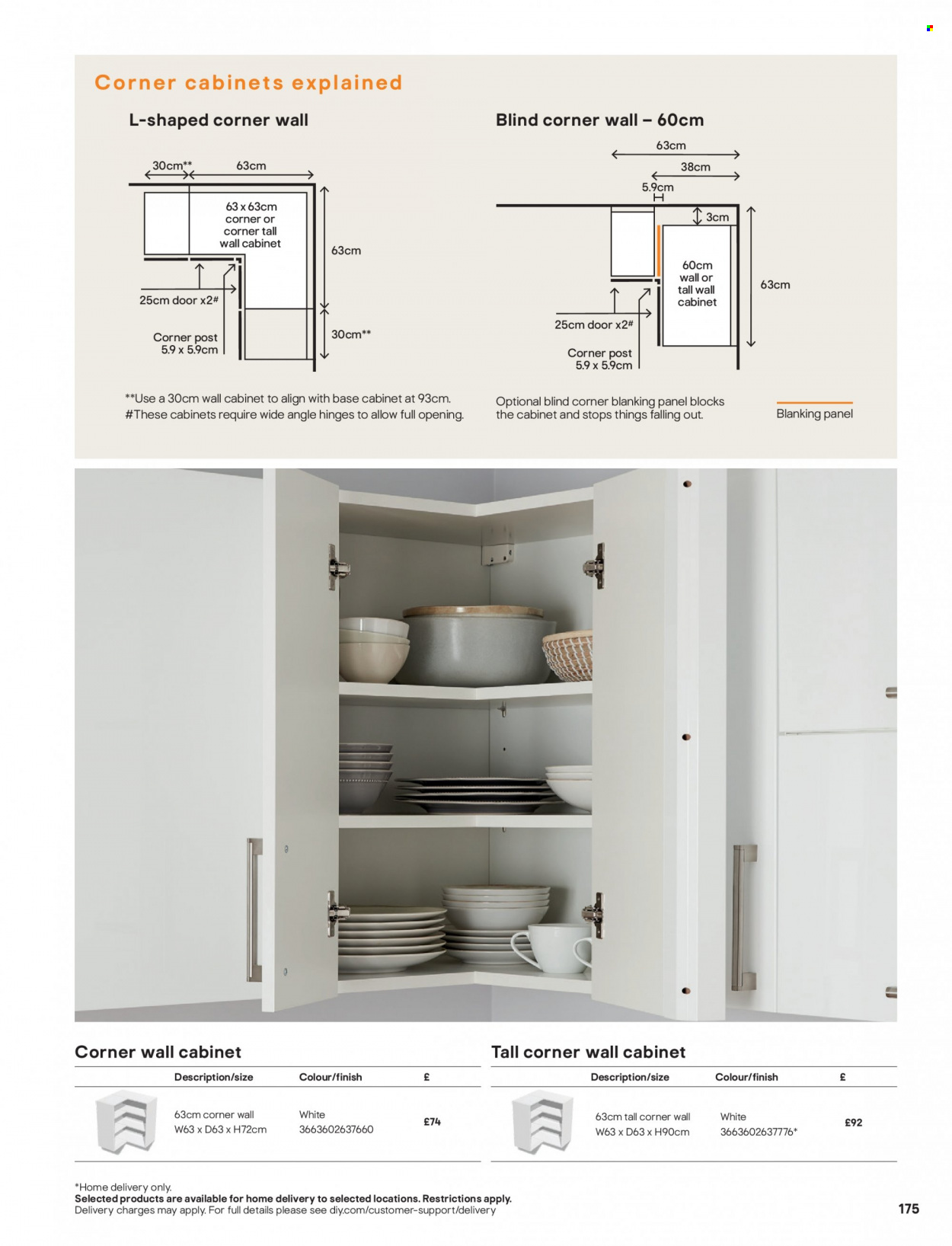 thumbnail - B&Q offer  - Sales products - cabinet, corner cabinet, wall cabinet. Page 175.