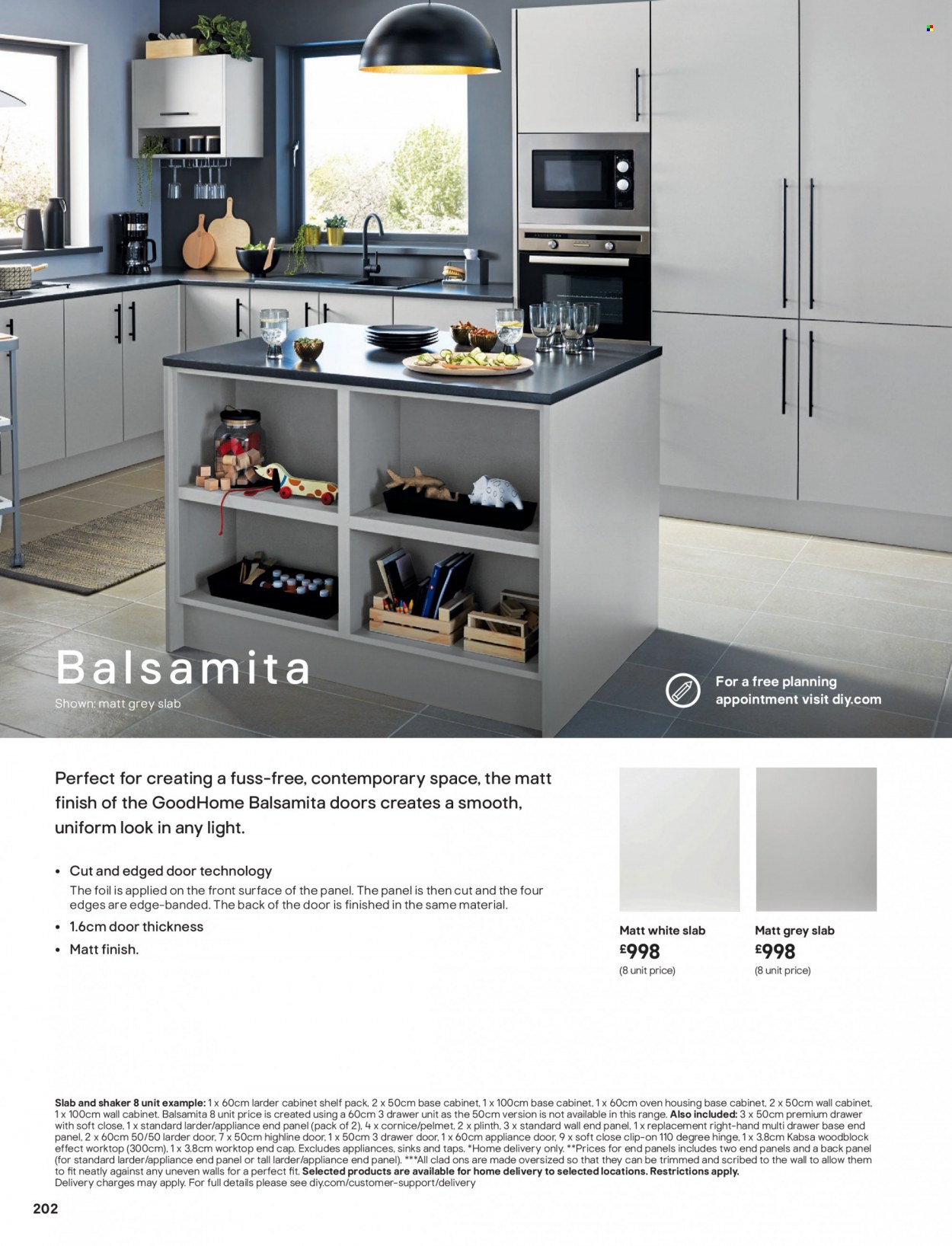 thumbnail - B&Q offer  - Sales products - cabinet, wall cabinet, drawer base. Page 202.