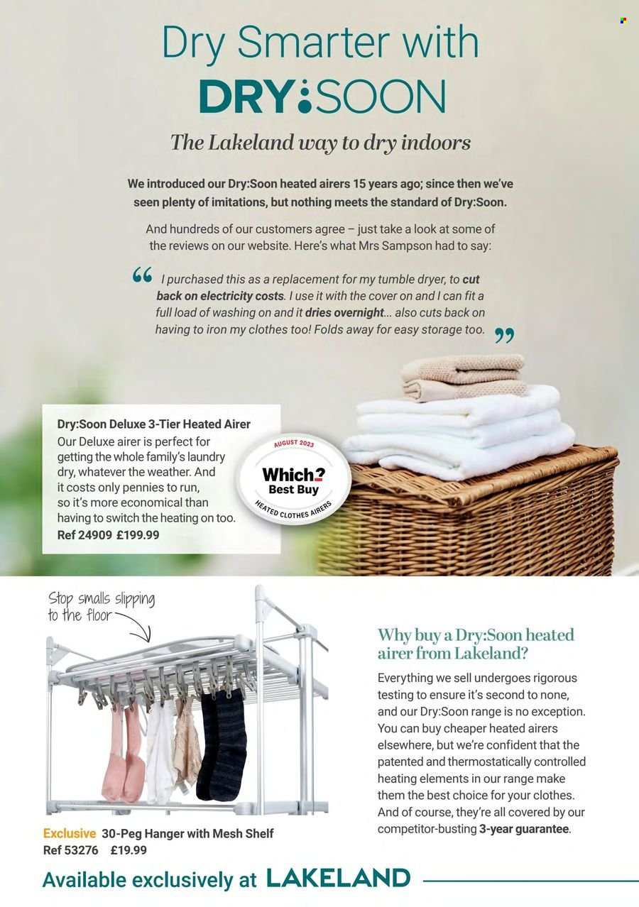 thumbnail - Lakeland offer  - Sales products - hanger, airer, iron. Page 6.