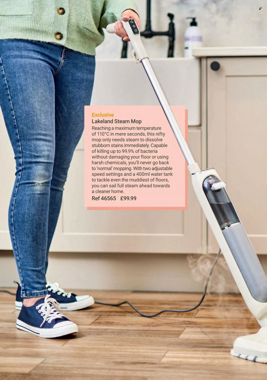 thumbnail - Lakeland offer  - Sales products - cleaner, mop, steam mop, steam cleaner. Page 22.
