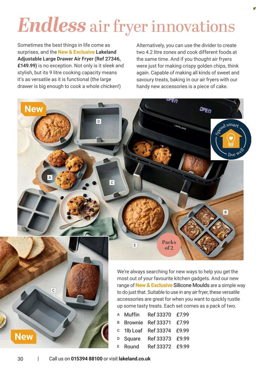 thumbnail - Lakeland offer  - Sales products - kitchenware, air fryer. Page 30.