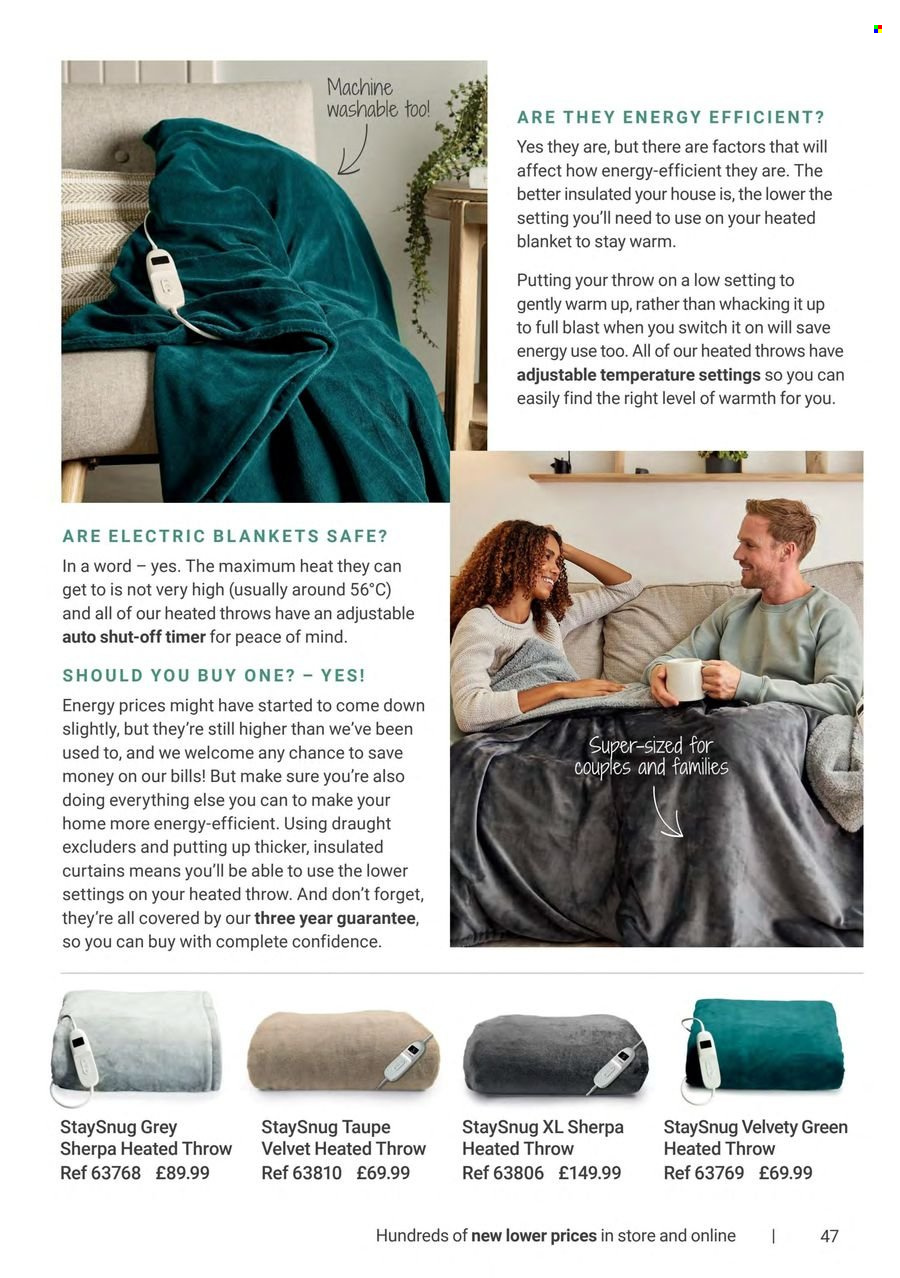 thumbnail - Lakeland offer  - Sales products - blanket, curtain. Page 47.