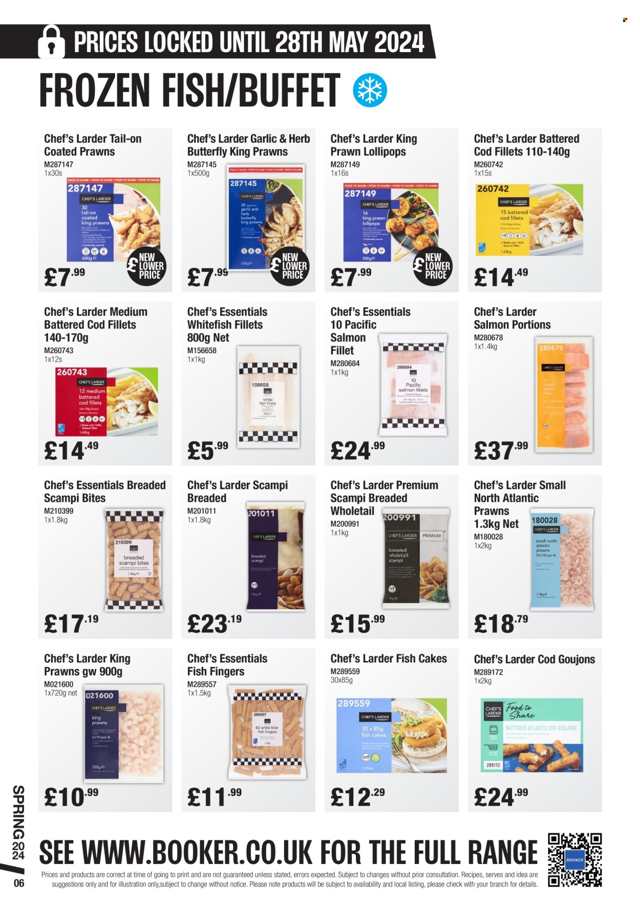 thumbnail - Makro offer  - 06/03/2024 - 28/05/2024 - Sales products - cod, fish fillets, salmon fillet, whitefish, prawns, fish fingers, fish cake, lollipop. Page 6.