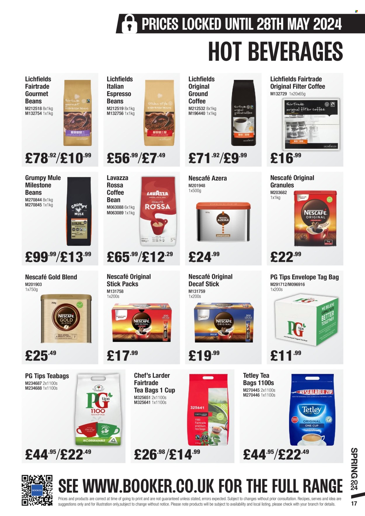thumbnail - Makro offer  - 06/03/2024 - 28/05/2024 - Sales products - tea bags, coffee, Nescafé, ground coffee, Lavazza, envelope. Page 17.