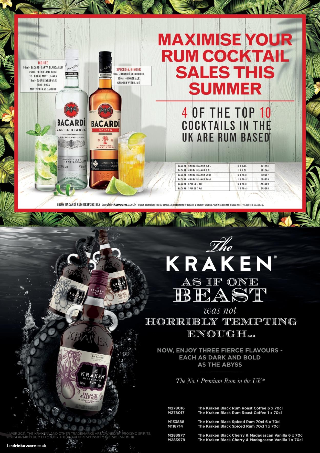 thumbnail - Makro offer  - 06/03/2024 - 28/05/2024 - Sales products - alcohol, coffee, Bacardi, spiced rum, rum. Page 36.