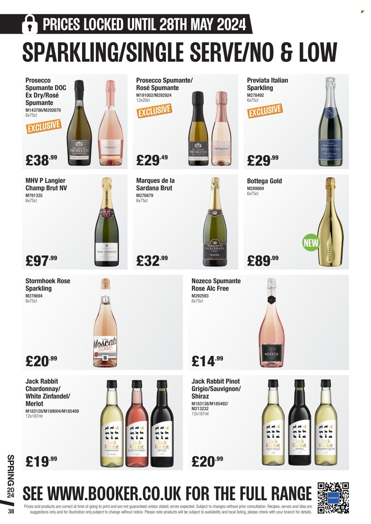 thumbnail - Makro offer  - 06/03/2024 - 28/05/2024 - Sales products - alcohol, rabbit, red wine, sparkling wine, spumante, white wine, prosecco, Chardonnay, wine, Merlot, Shiraz, Pinot Grigio. Page 38.