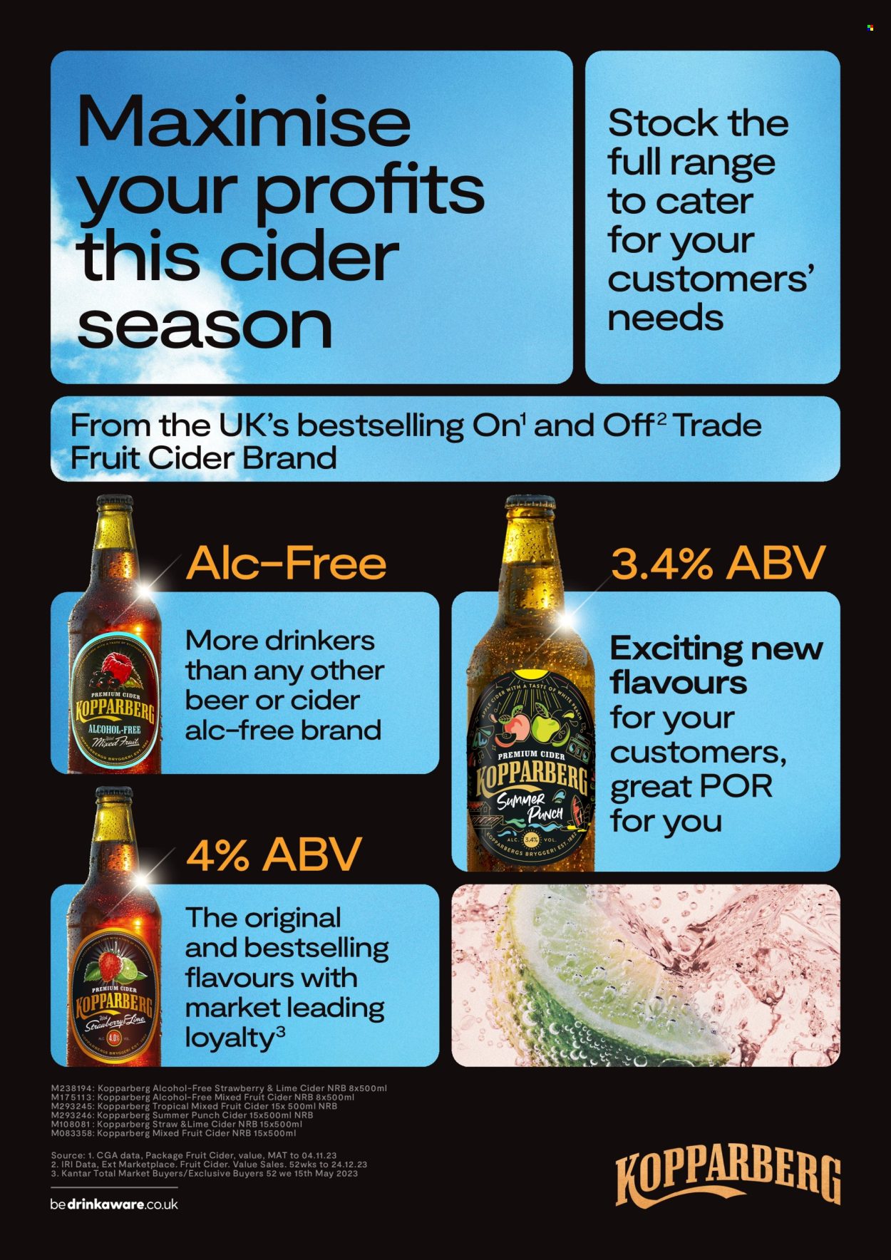 thumbnail - Makro offer  - 06/03/2024 - 28/05/2024 - Sales products - beer, Kopparberg, punch, cider, straw. Page 45.