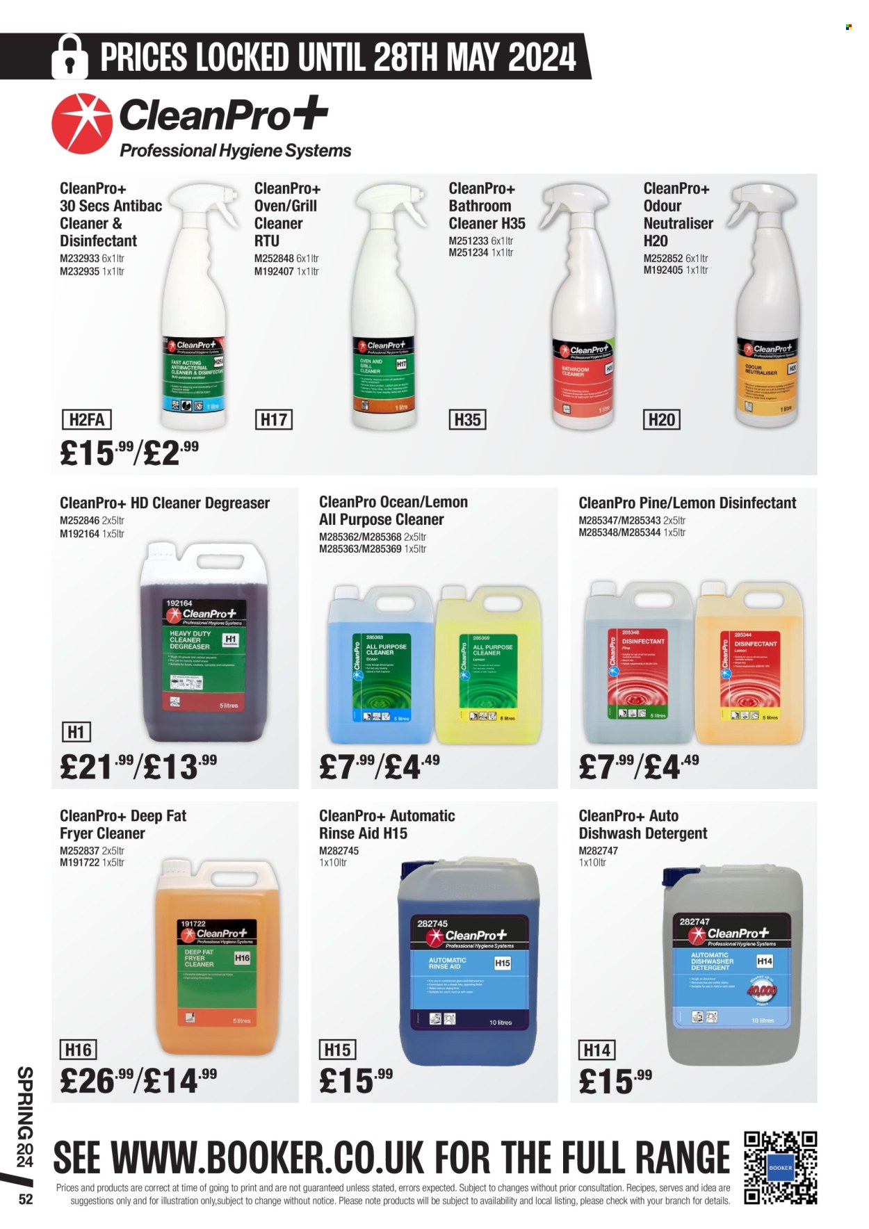 thumbnail - Makro offer  - 06/03/2024 - 28/05/2024 - Sales products - lemons, detergent, cleaner, all purpose cleaner, desinfection, bathroom cleaner, dishwashing liquid, grill cleaner. Page 52.