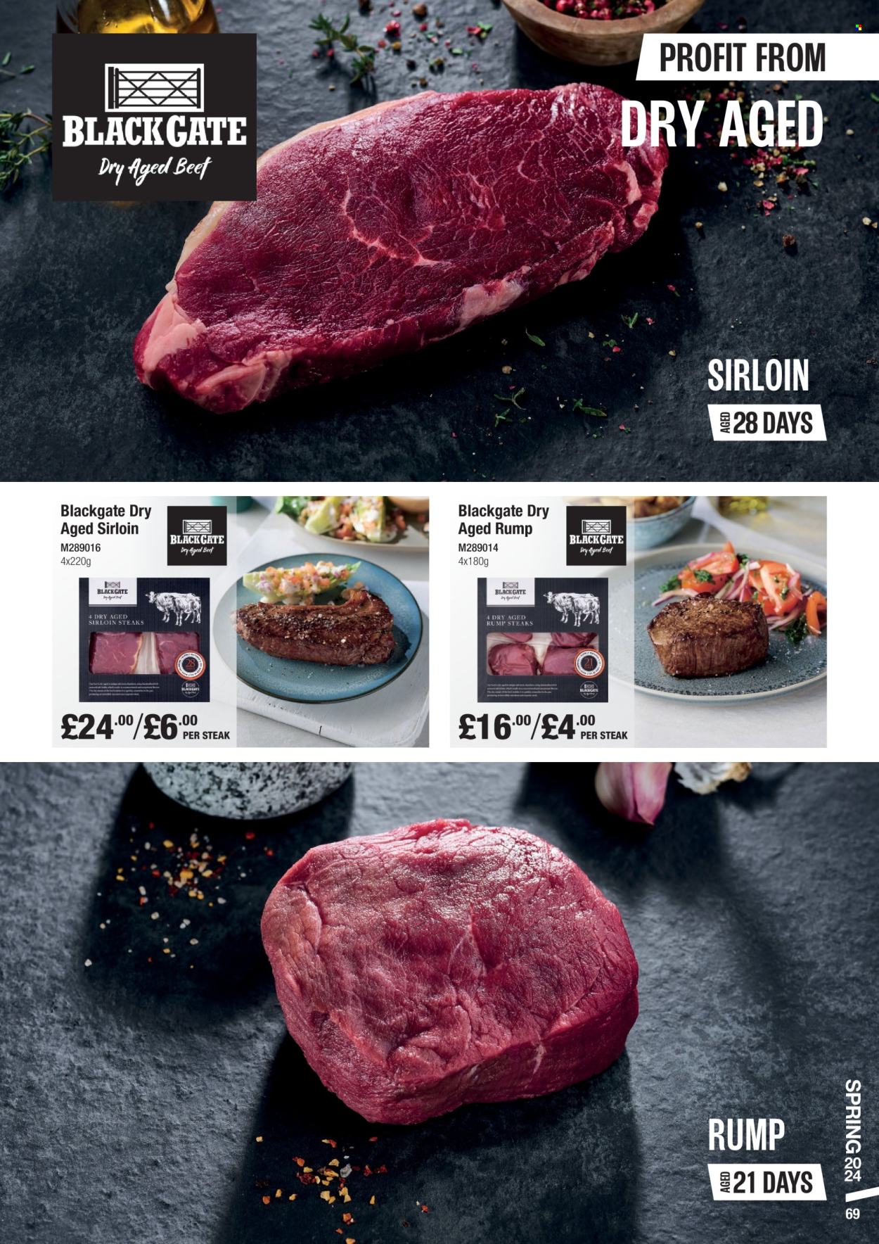 thumbnail - Makro offer  - 06/03/2024 - 28/05/2024 - Sales products - steak, sirloin steak. Page 69.