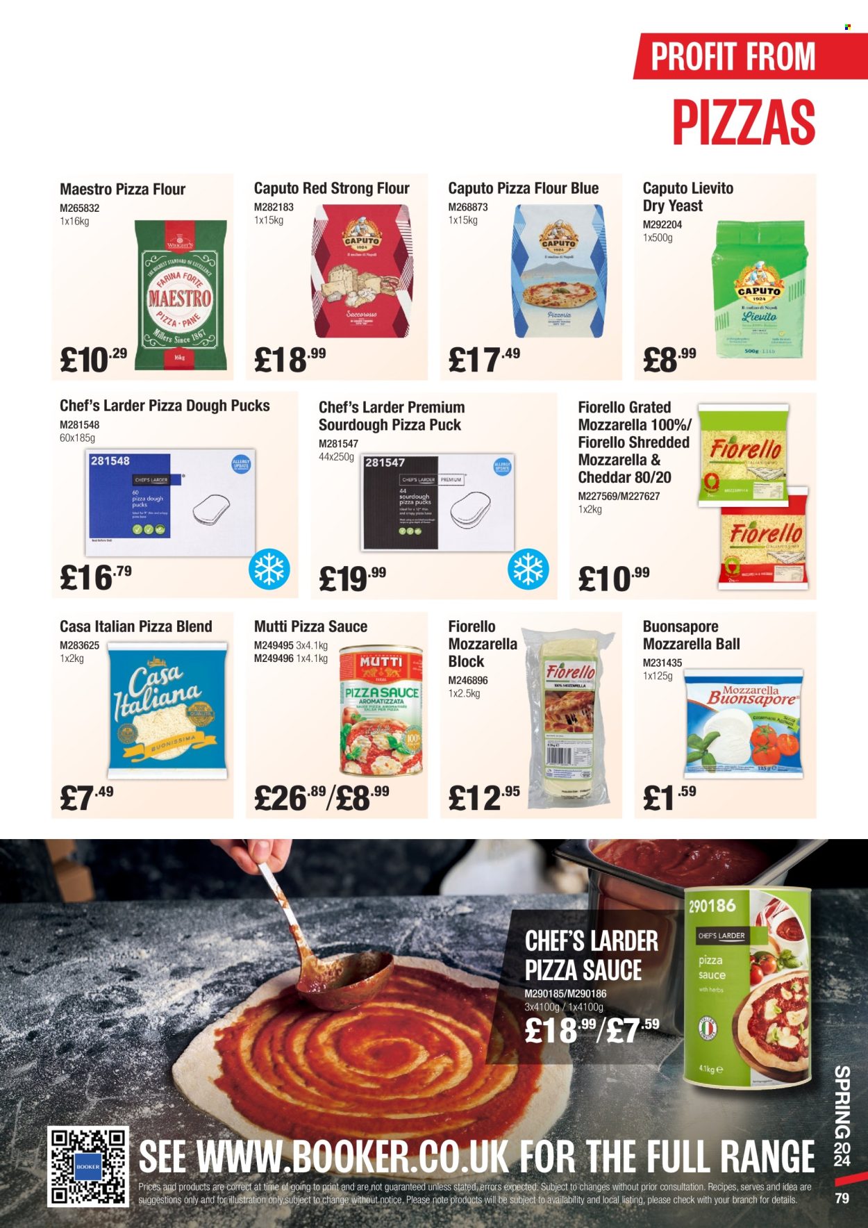 thumbnail - Makro offer  - 06/03/2024 - 28/05/2024 - Sales products - pastries, cheese, yeast, pizza dough, flour, dry yeast, pizza sauce. Page 79.