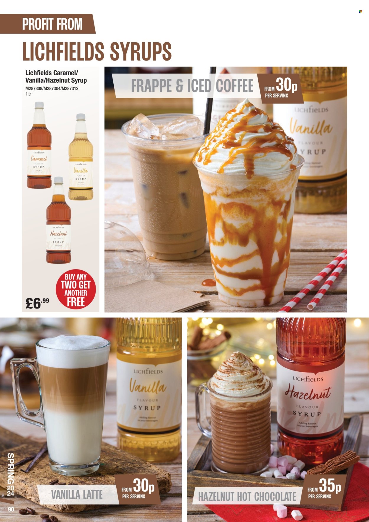 thumbnail - Makro offer  - 06/03/2024 - 28/05/2024 - Sales products - frappé, caramel, syrup, iced coffee, hot chocolate, coffee drink. Page 90.