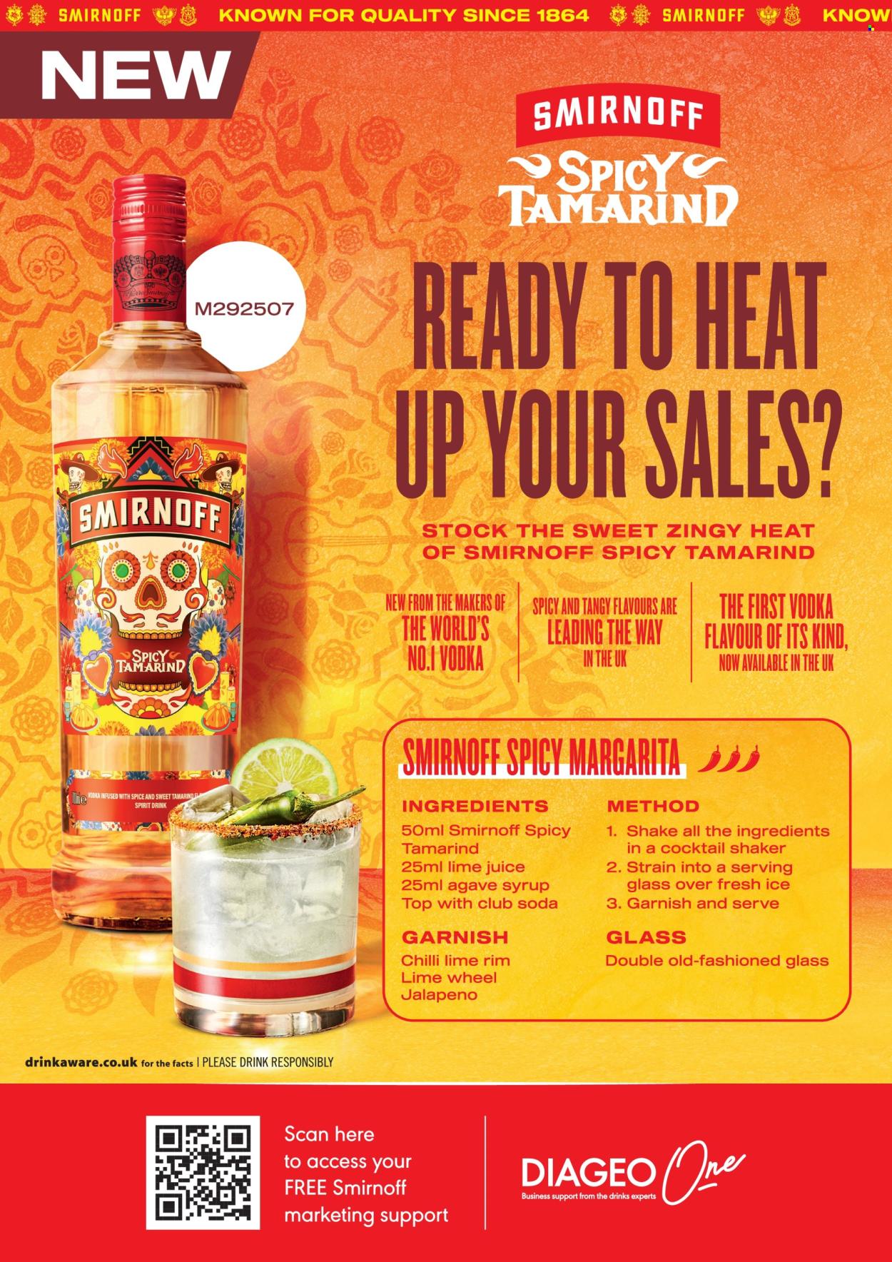 thumbnail - Makro offer  - 06/03/2024 - 28/05/2024 - Sales products - alcohol, jalapeño, shake, tamarind, syrup, lime juice, soda, Smirnoff, spirit, shaker. Page 92.