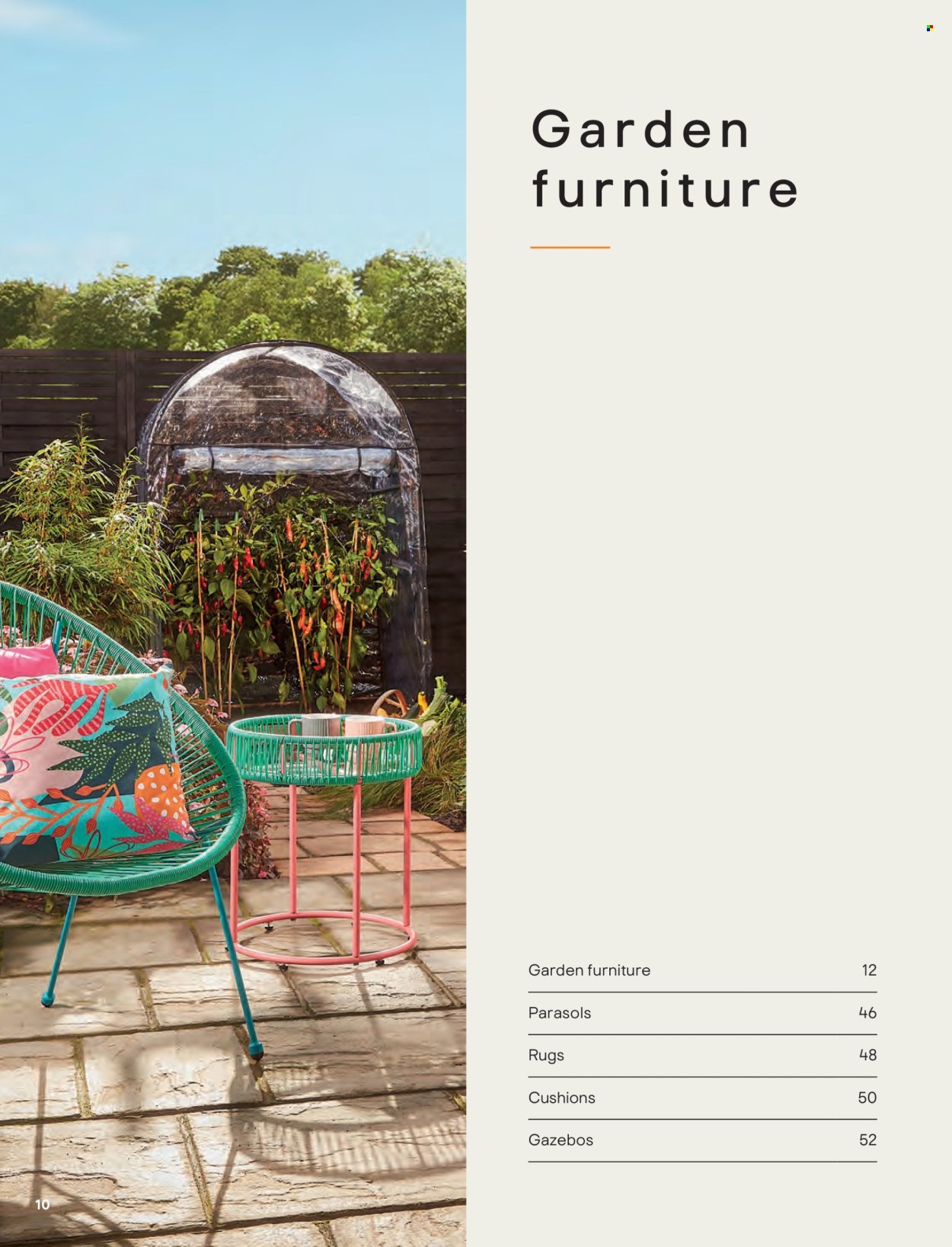 thumbnail - B&Q offer  - Sales products - cushion, garden furniture. Page 10.