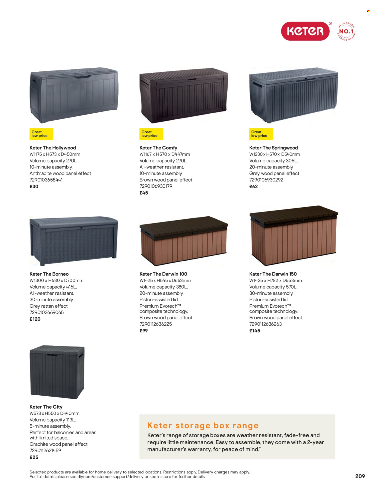 thumbnail - B&Q offer  - Sales products - storage box. Page 209.