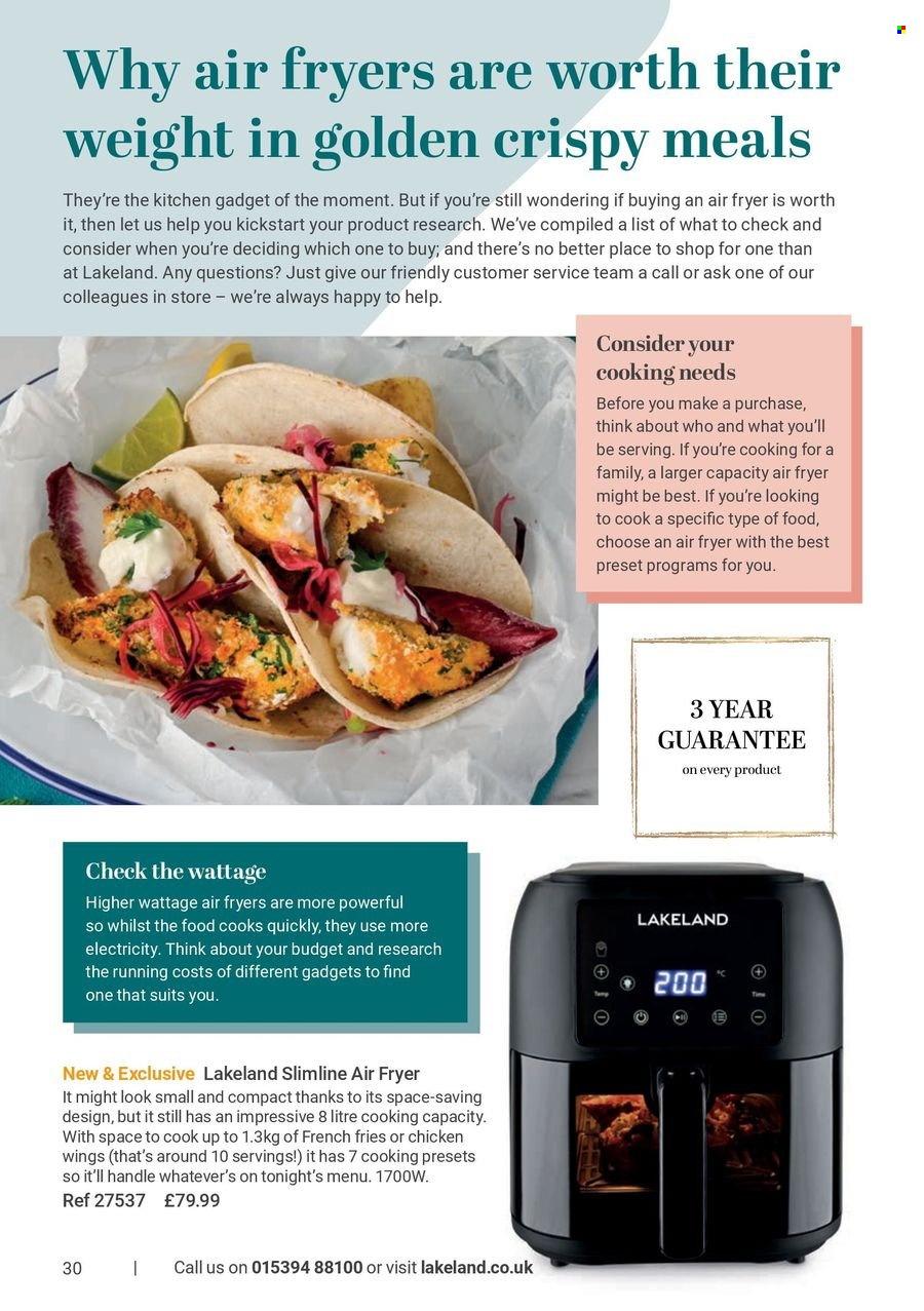 thumbnail - Lakeland offer  - Sales products - air fryer. Page 30.