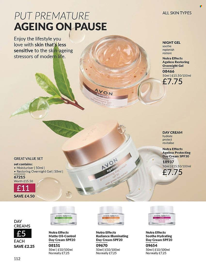 thumbnail - Avon offer  - 01/04/2024 - 30/04/2024 - Sales products - Avon, day cream, Nutra Effects. Page 112.