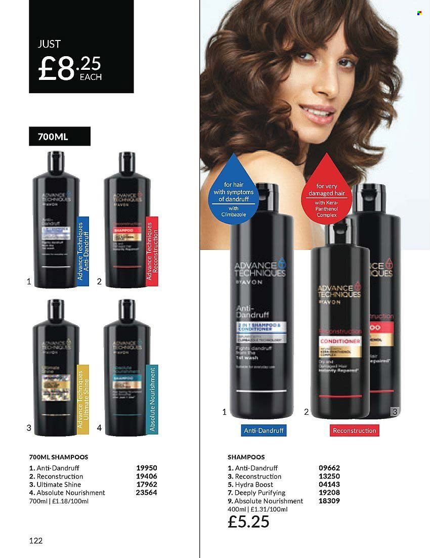 thumbnail - Avon offer  - 01/04/2024 - 30/04/2024 - Sales products - shampoo, conditioner, Absolute. Page 122.