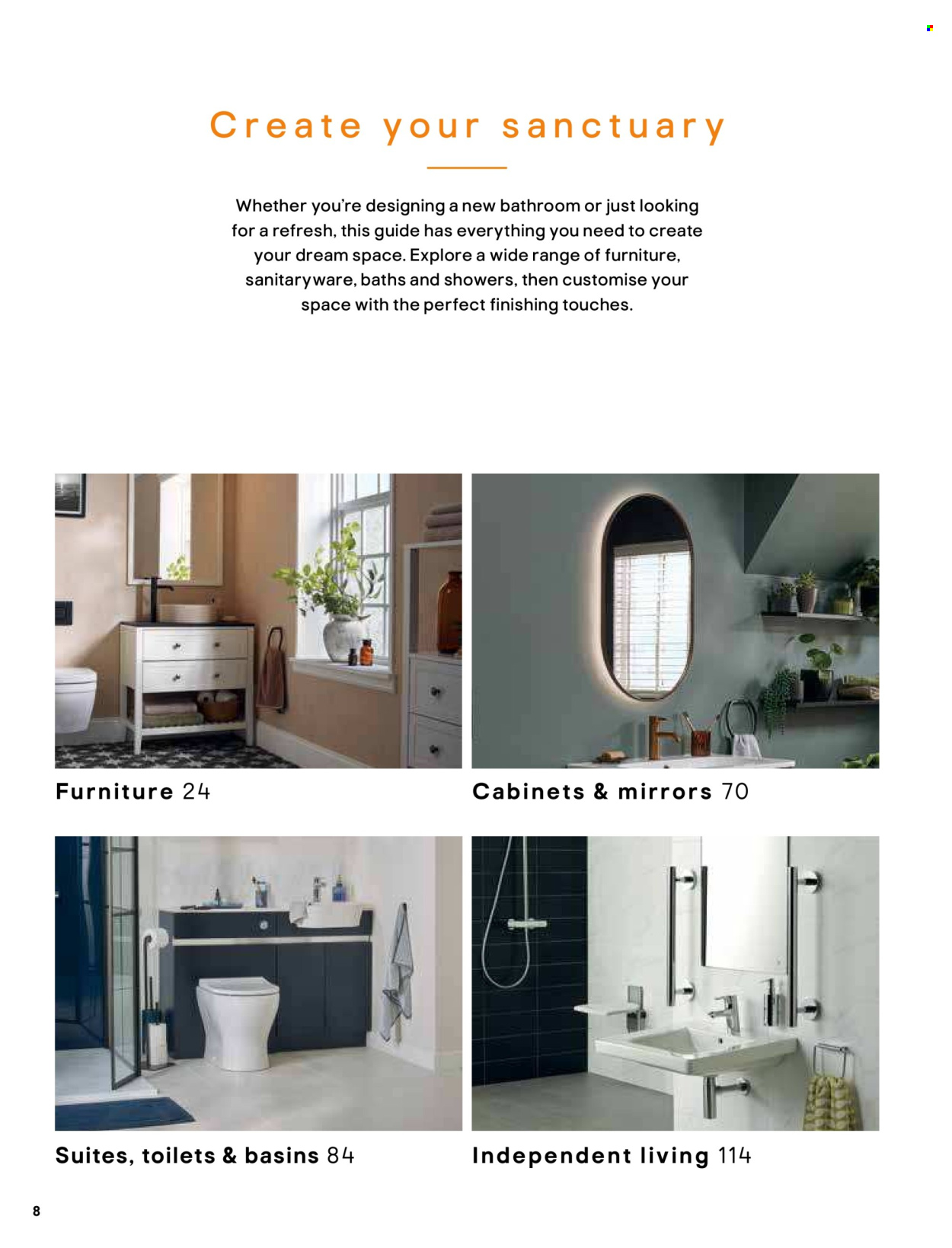 thumbnail - B&Q offer  - Sales products - mirror, toilet. Page 8.