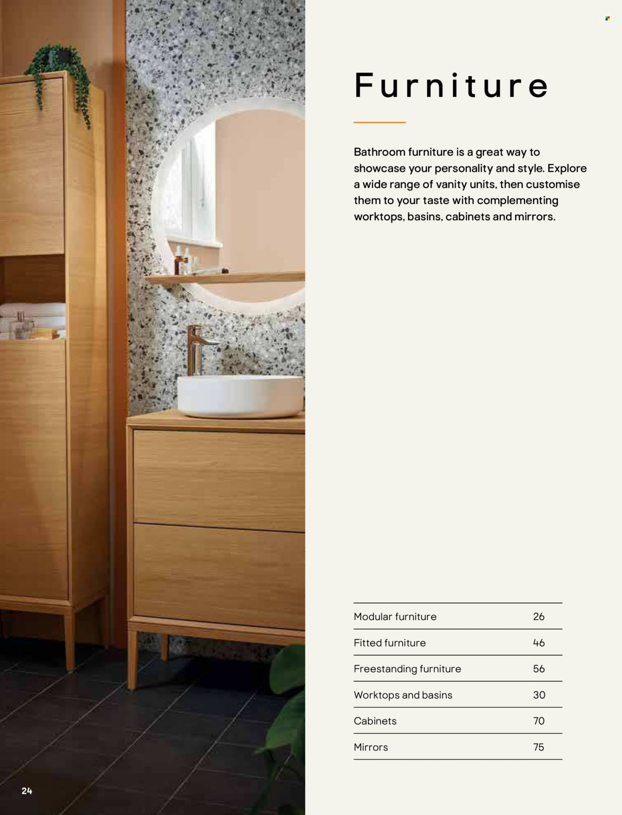 thumbnail - B&Q offer  - Sales products - vanity, mirror. Page 24.