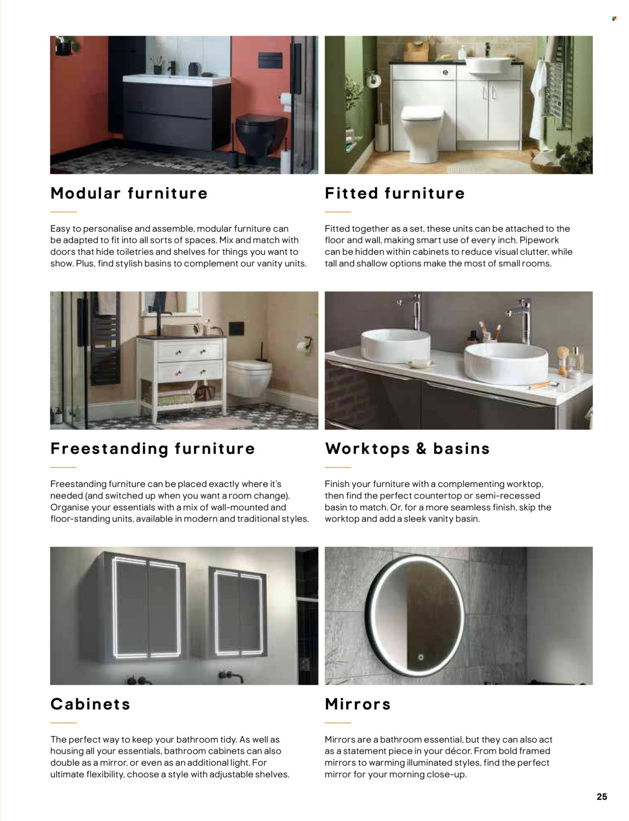thumbnail - B&Q offer  - Sales products - vanity, mirror. Page 25.