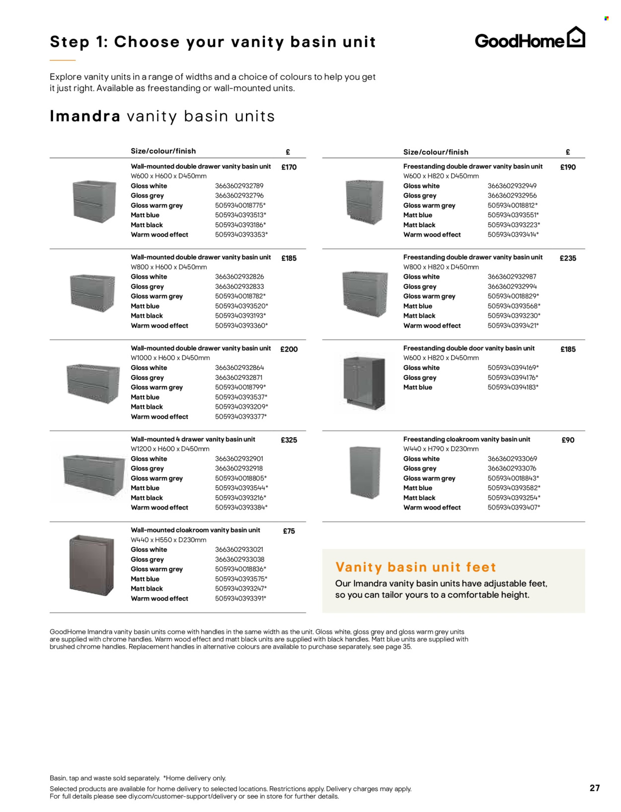 thumbnail - B&Q offer  - Sales products - vanity. Page 27.