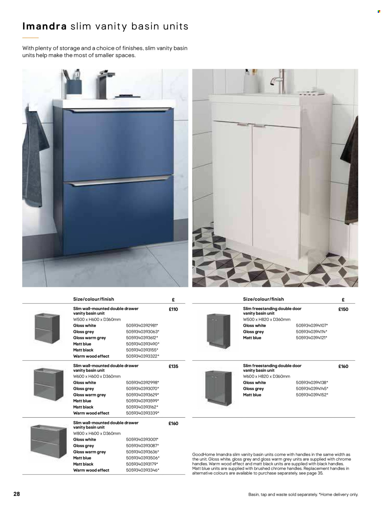 thumbnail - B&Q offer  - Sales products - vanity. Page 28.
