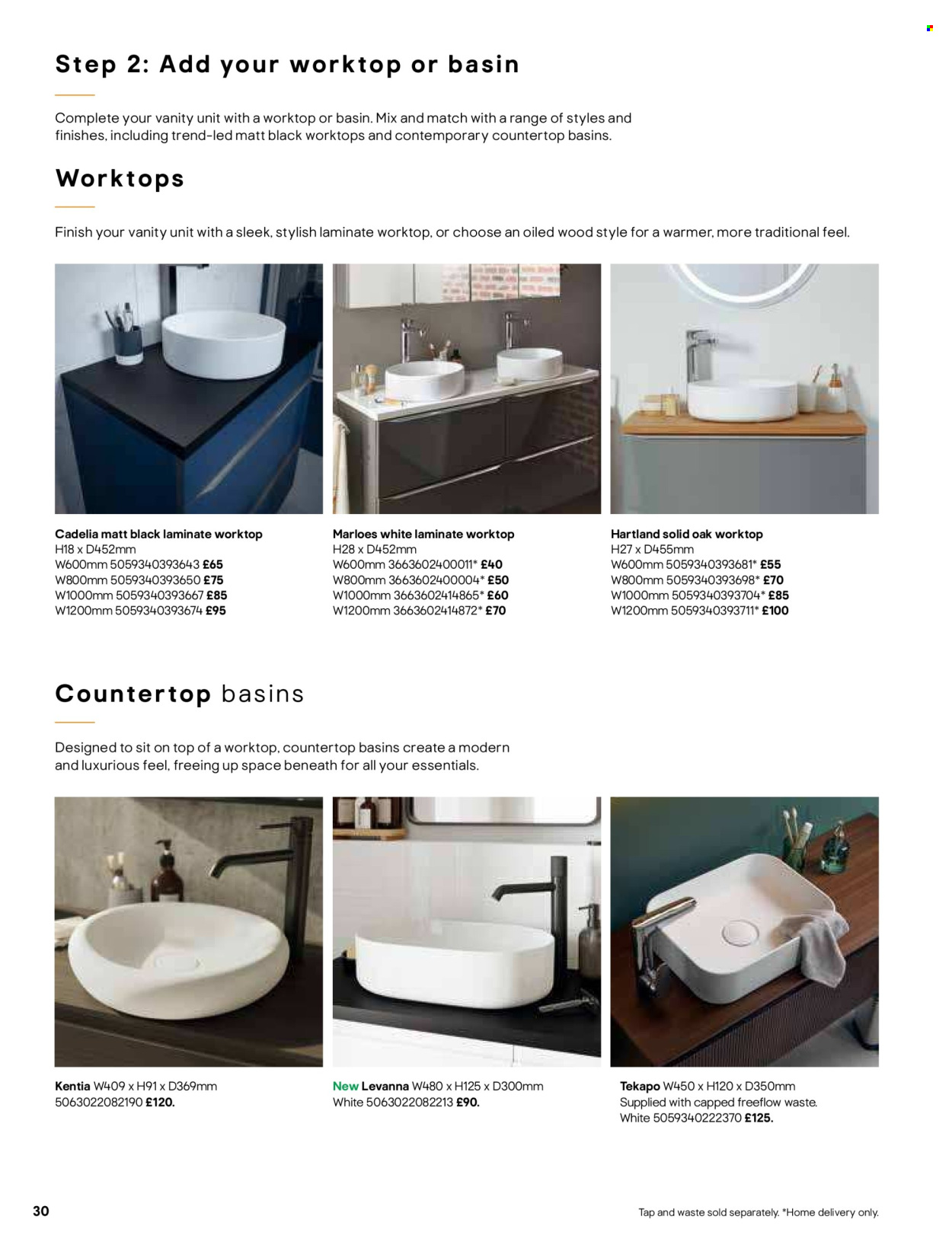 thumbnail - B&Q offer  - Sales products - vanity. Page 30.