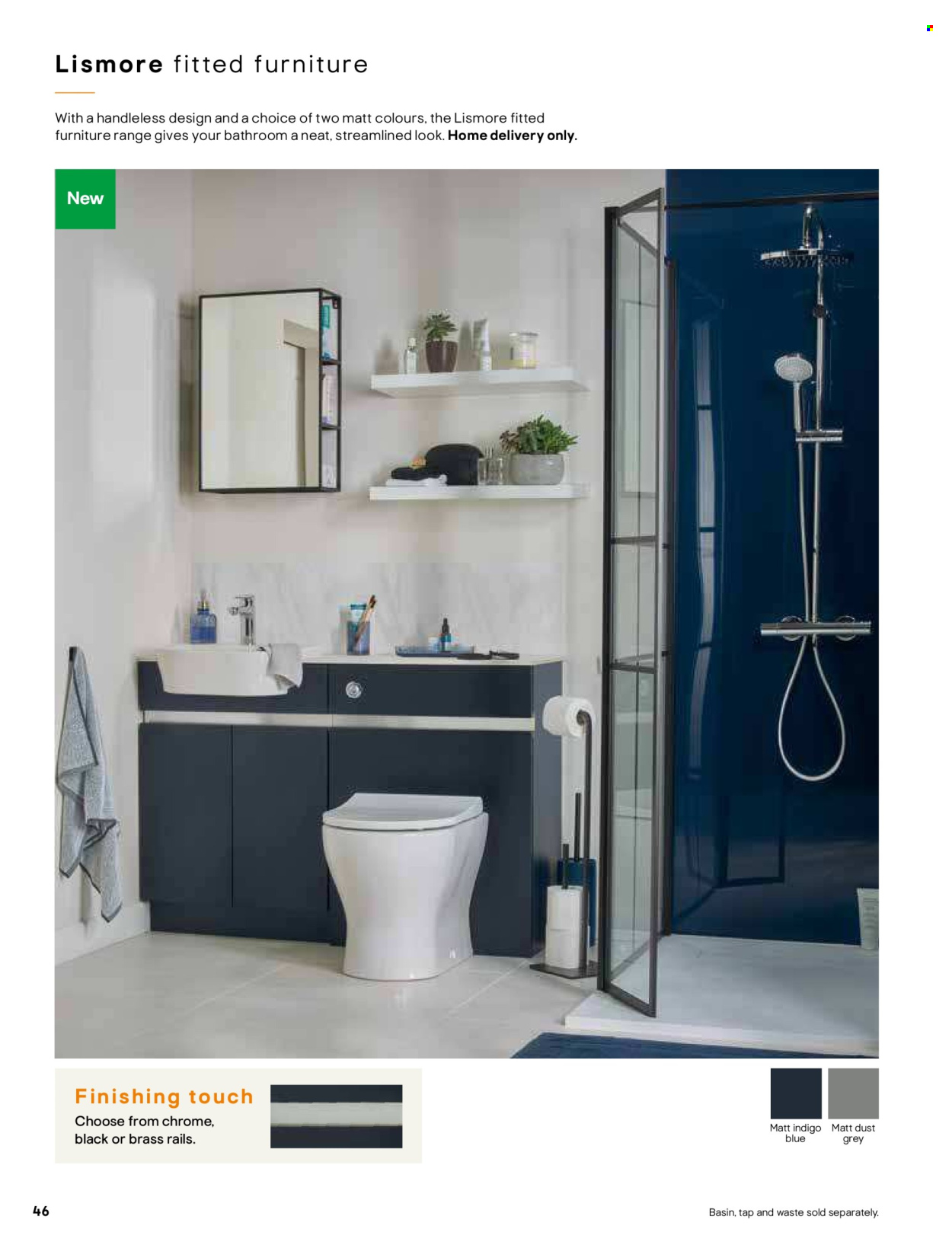 thumbnail - B&Q offer  - Sales products - cabinet, wall cabinet, vanity. Page 46.
