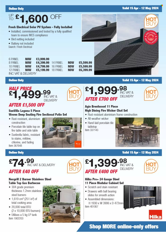 thumbnail - Costco offer  - 15/04/2024 - 12/05/2024 - Sales products - cabinet, sidetable, patio furniture, patio set, tank, nutritional supplement. Page 27.