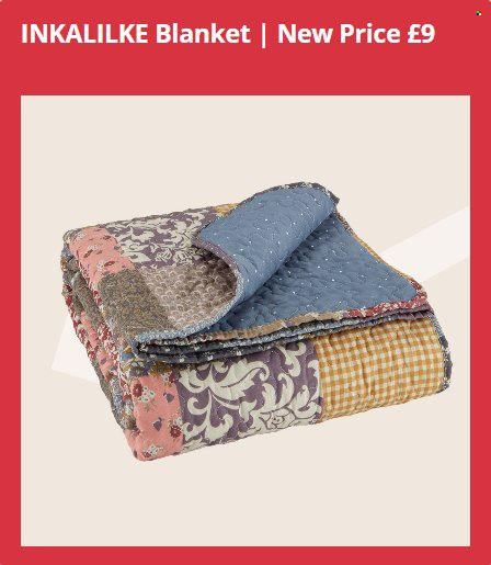 thumbnail - JYSK offer  - Sales products - blanket. Page 9.