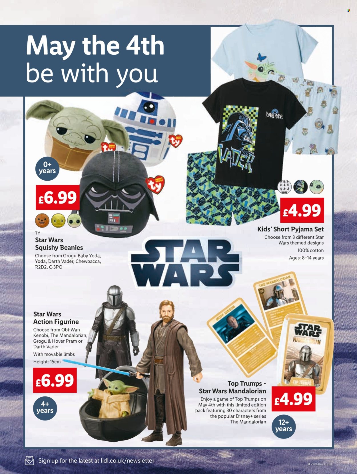 thumbnail - Lidl offer  - 02/05/2024 - 03/05/2024 - Sales products - Star Wars, pajamas, beanie, pram, Top Trumps. Page 20.